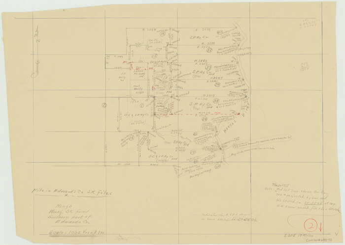 68878, Edwards County Working Sketch 2, General Map Collection