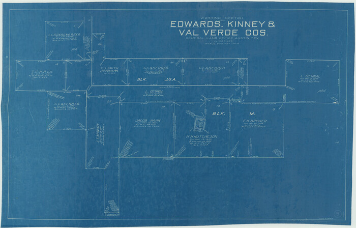 68885, Edwards County Working Sketch 9, General Map Collection