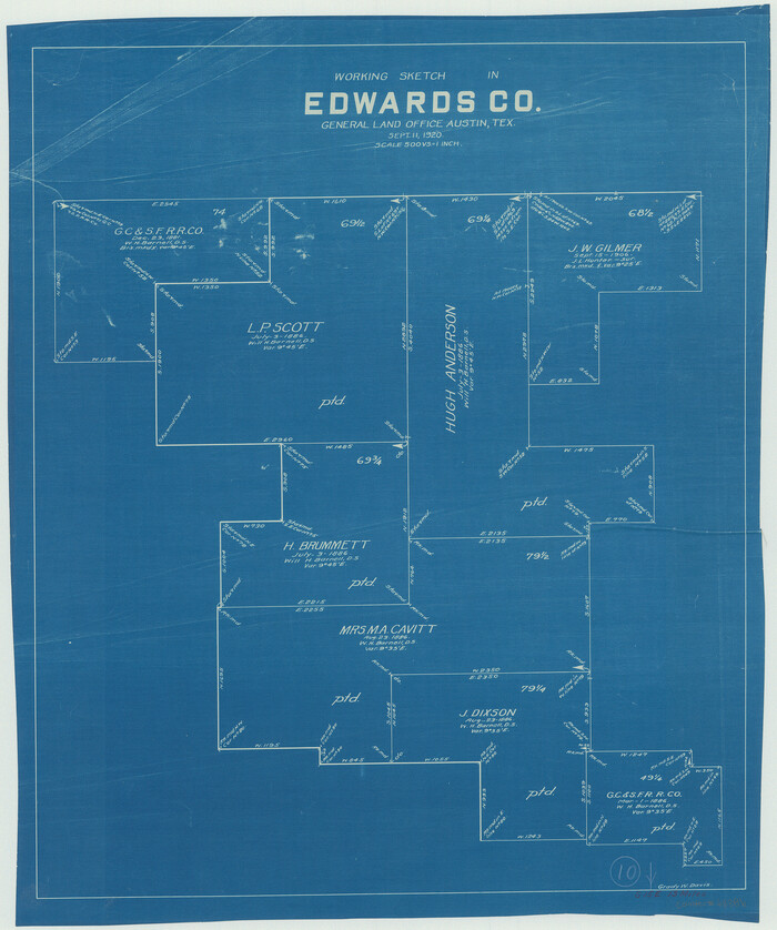 68886, Edwards County Working Sketch 10, General Map Collection