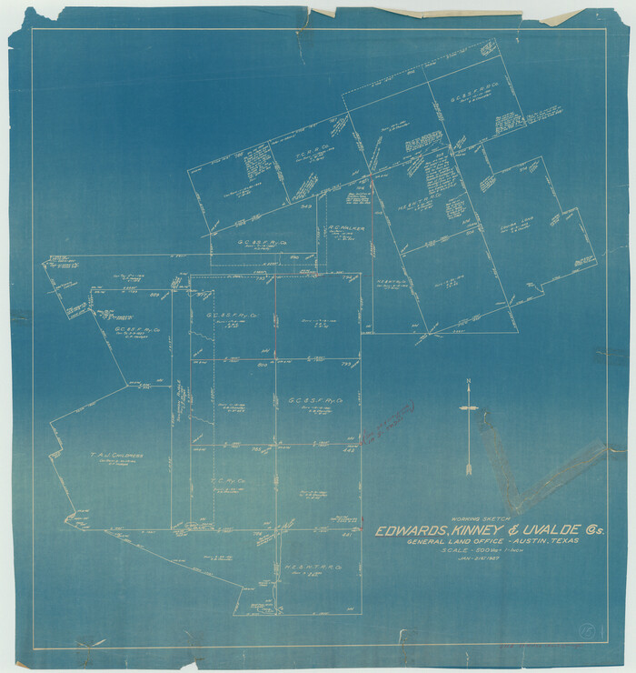 68891, Edwards County Working Sketch 15, General Map Collection