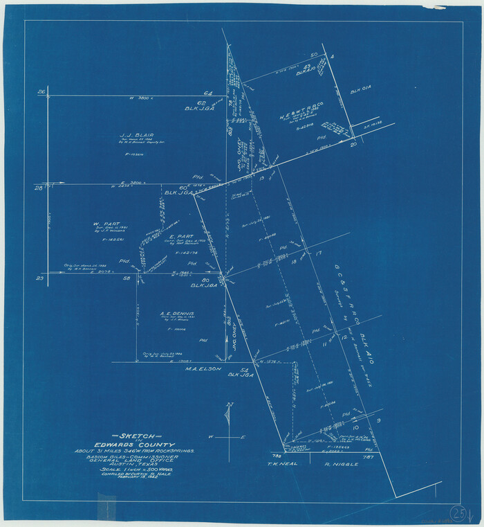 68901, Edwards County Working Sketch 25, General Map Collection