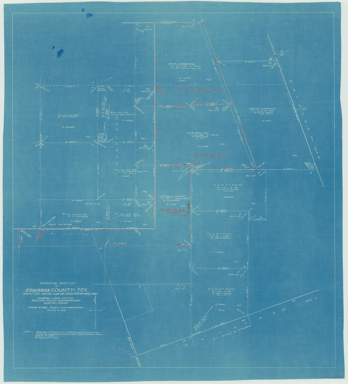 68902, Edwards County Working Sketch 26, General Map Collection