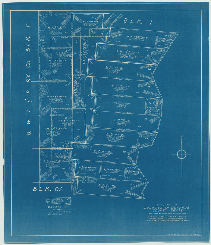 68903, Edwards County Working Sketch 27, General Map Collection
