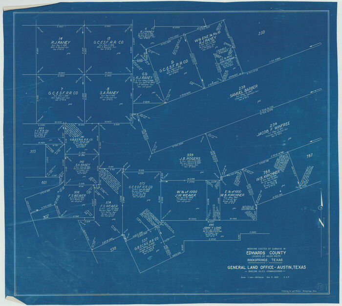 68904, Edwards County Working Sketch 28, General Map Collection
