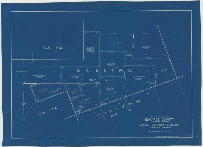 68906, Edwards County Working Sketch 30, General Map Collection