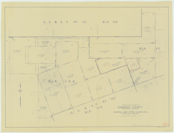 68908, Edwards County Working Sketch 32, General Map Collection