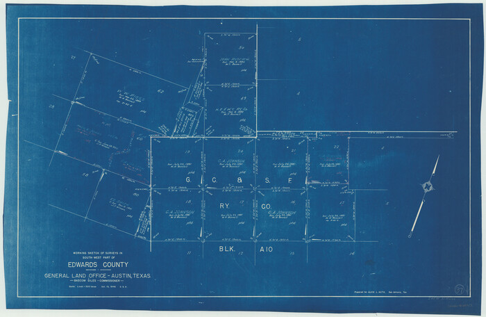 68913, Edwards County Working Sketch 37, General Map Collection