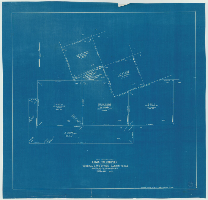 68917, Edwards County Working Sketch 41, General Map Collection