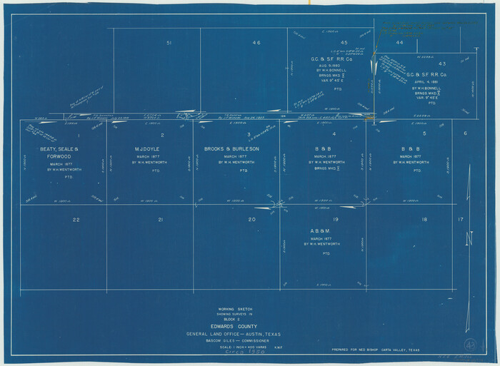 68919, Edwards County Working Sketch 43, General Map Collection