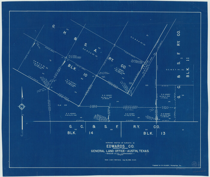 68925, Edwards County Working Sketch 49, General Map Collection