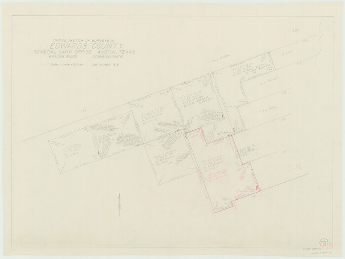 68934, Edwards County Working Sketch 58, General Map Collection