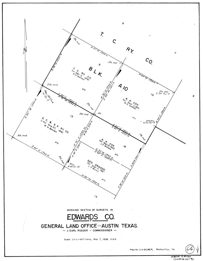 68940, Edwards County Working Sketch 64, General Map Collection