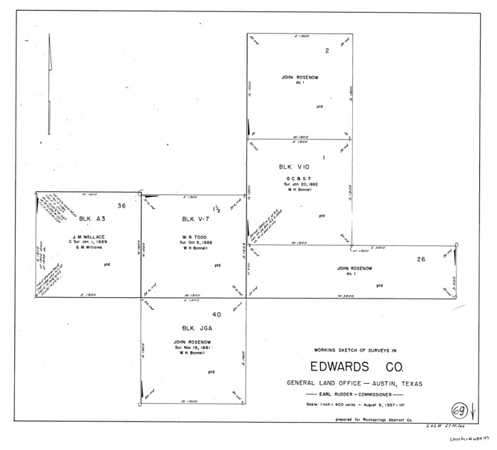 68945, Edwards County Working Sketch 69, General Map Collection