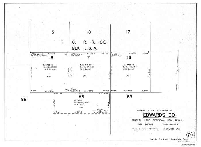 68947, Edwards County Working Sketch 71, General Map Collection