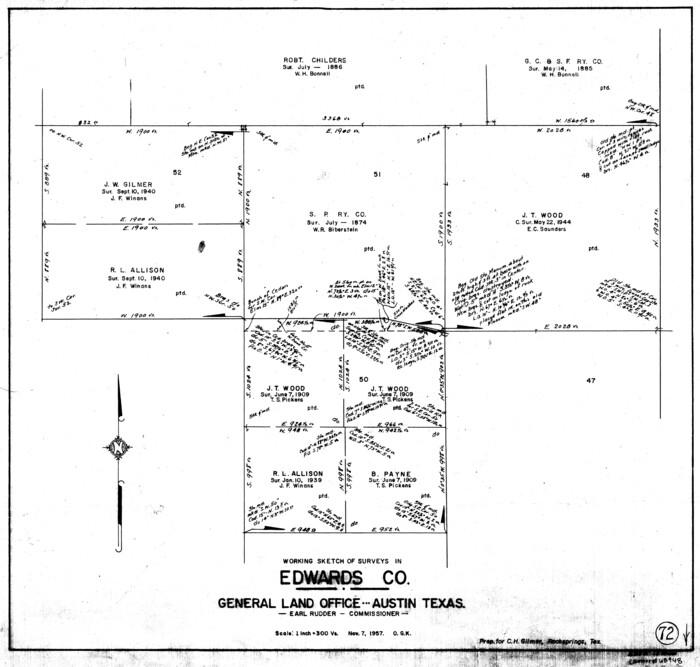 68948, Edwards County Working Sketch 72, General Map Collection