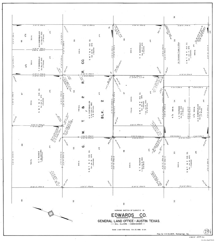 68949, Edwards County Working Sketch 73, General Map Collection