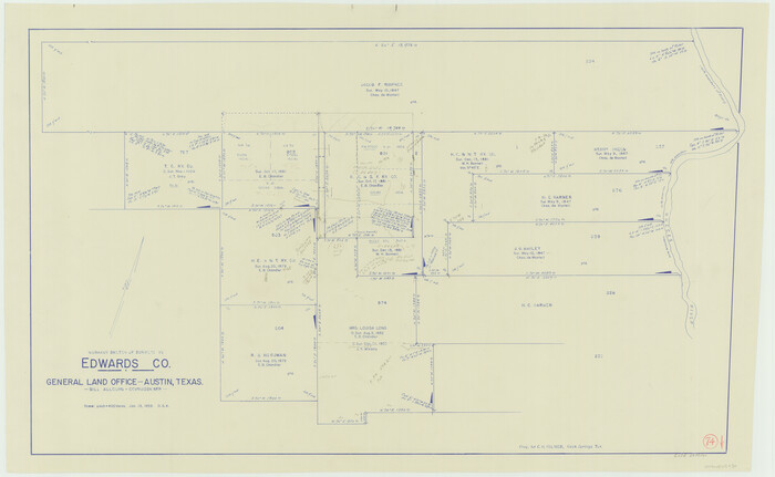 68950, Edwards County Working Sketch 74, General Map Collection