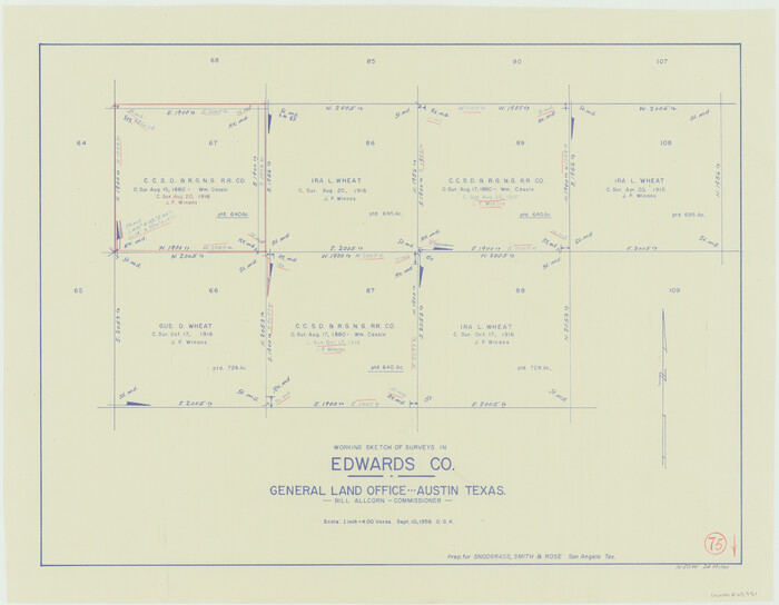 68951, Edwards County Working Sketch 75, General Map Collection
