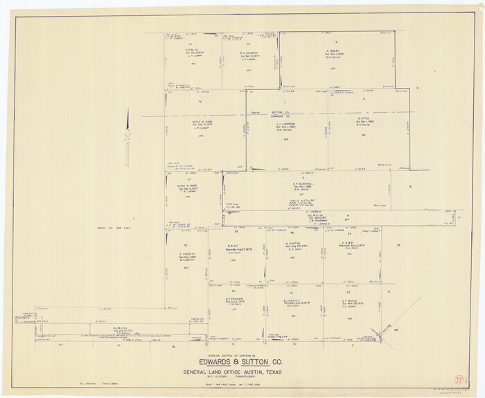 68953, Edwards County Working Sketch 77, General Map Collection