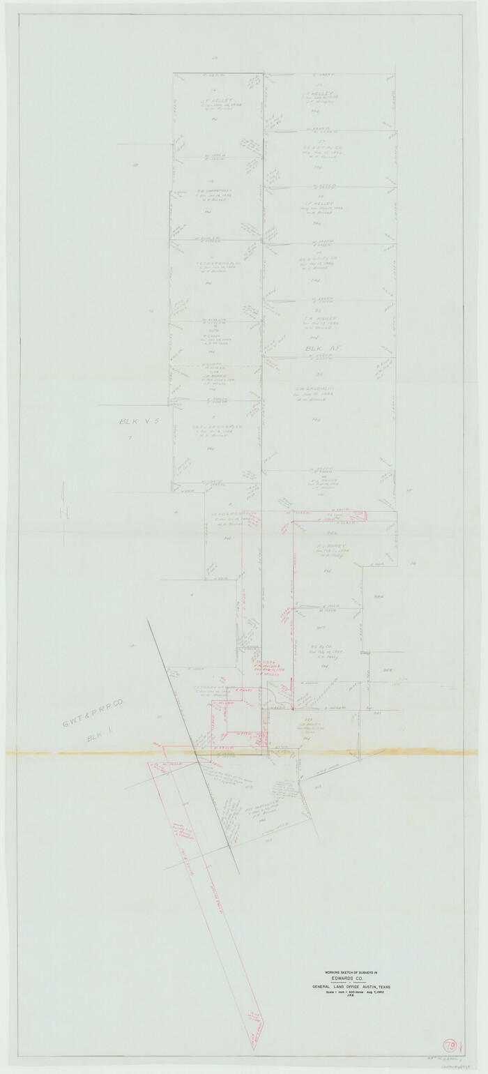 68955, Edwards County Working Sketch 79, General Map Collection
