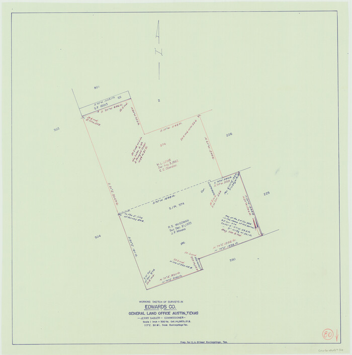 68956, Edwards County Working Sketch 80, General Map Collection