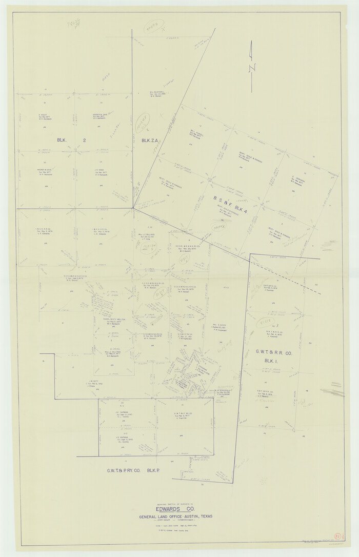 68957, Edwards County Working Sketch 81, General Map Collection