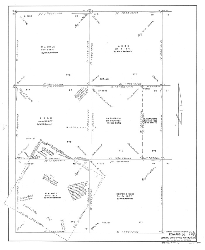 68982, Edwards County Working Sketch 106, General Map Collection