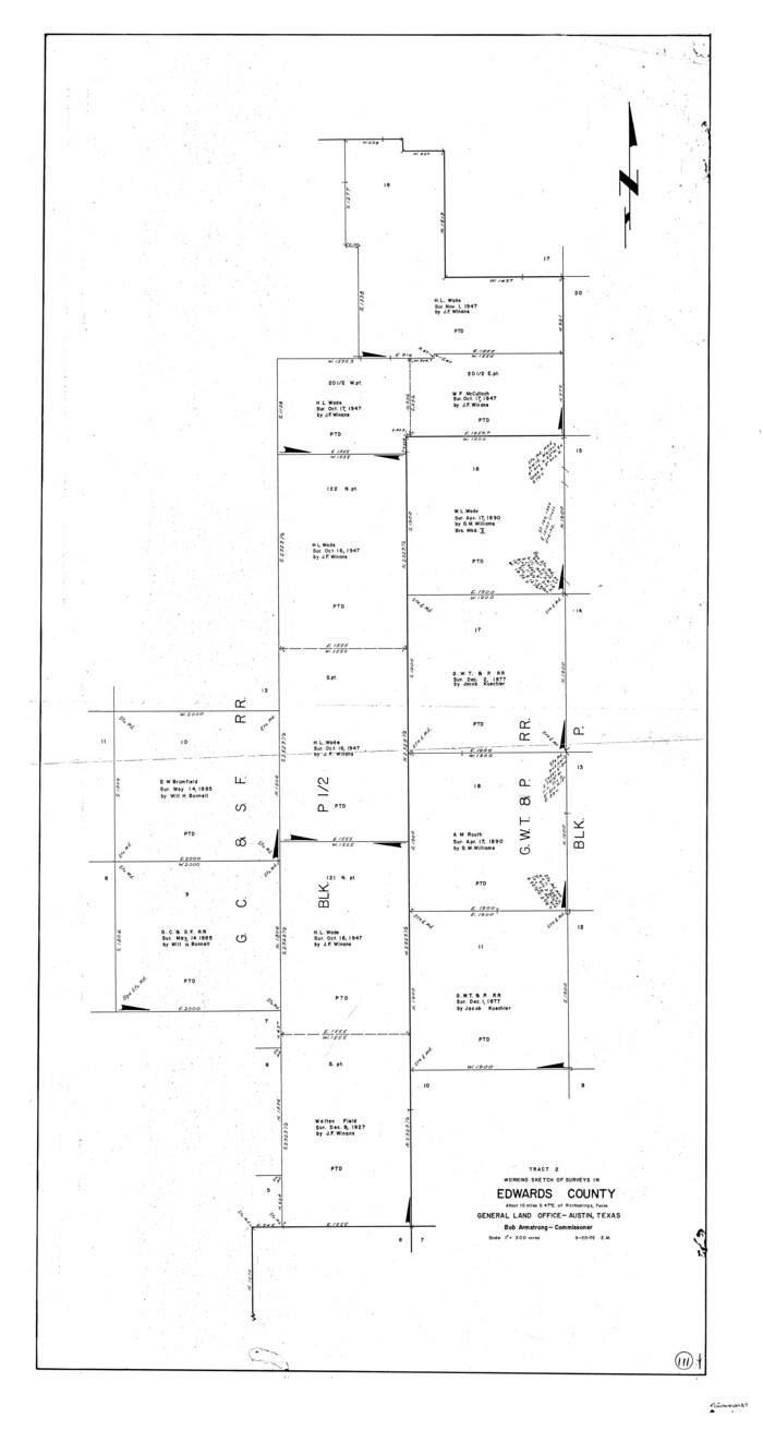 68987, Edwards County Working Sketch 111, General Map Collection