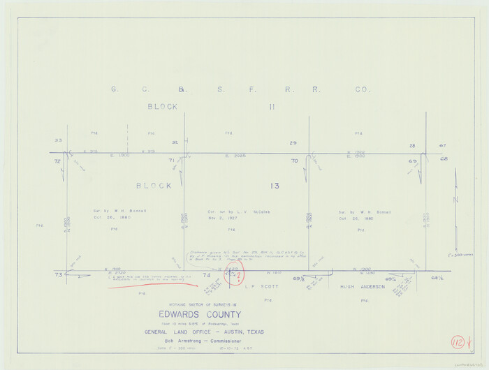 68988, Edwards County Working Sketch 112, General Map Collection