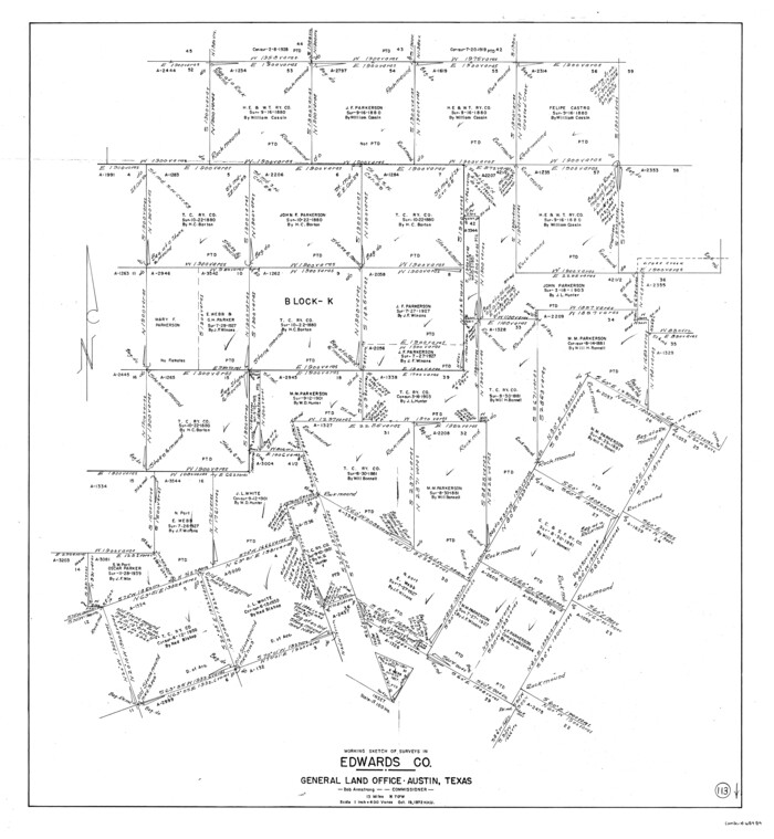 68989, Edwards County Working Sketch 113, General Map Collection