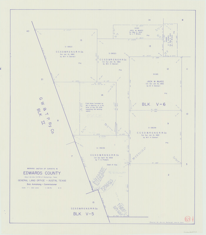 68997, Edwards County Working Sketch 121, General Map Collection