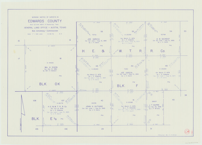 69000, Edwards County Working Sketch 124, General Map Collection