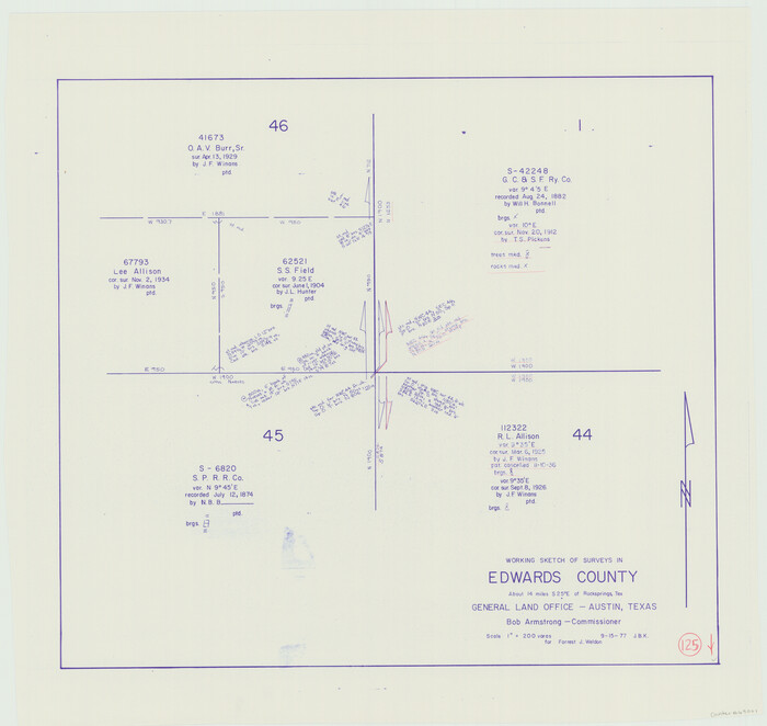 69001, Edwards County Working Sketch 125, General Map Collection