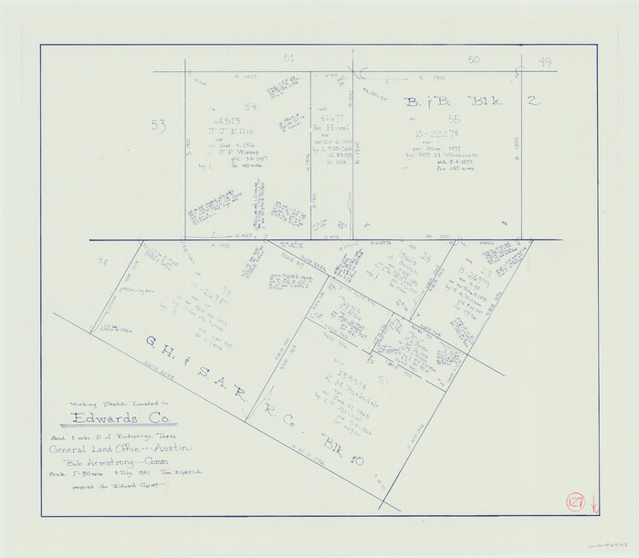 69003, Edwards County Working Sketch 127, General Map Collection