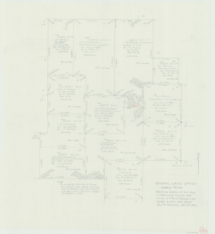 69006, Edwards County Working Sketch 130, General Map Collection