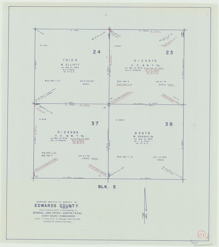 69007, Edwards County Working Sketch 131, General Map Collection
