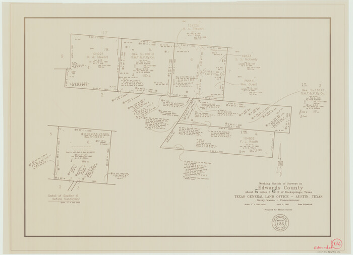 69012, Edwards County Working Sketch 136, General Map Collection