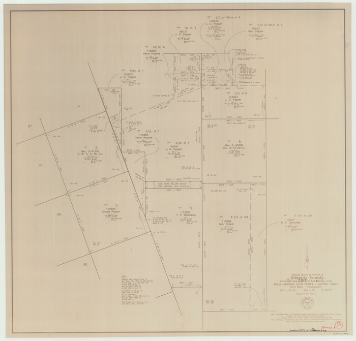 69014, Edwards County Working Sketch 137, revised, General Map Collection