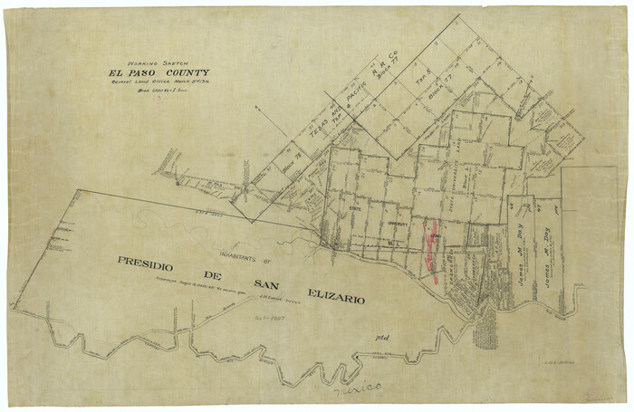 69025, El Paso County Working Sketch 3, General Map Collection