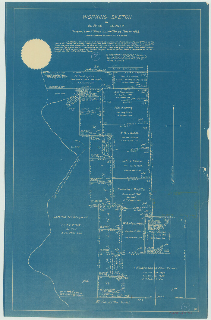 69029, El Paso County Working Sketch 7, General Map Collection