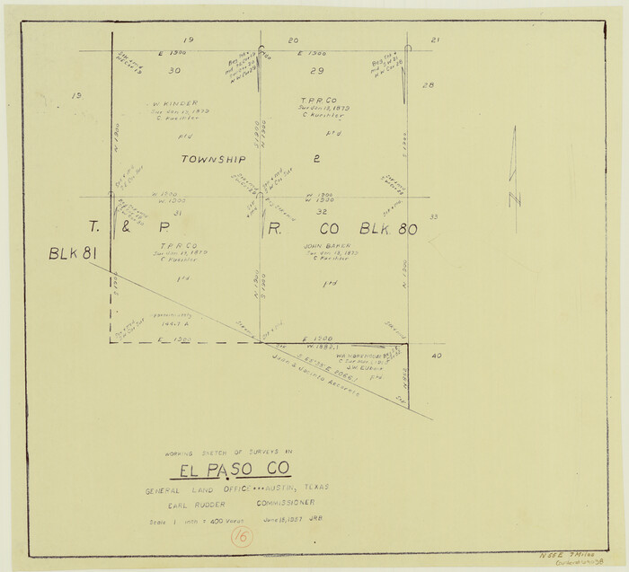 69038, El Paso County Working Sketch 16, General Map Collection