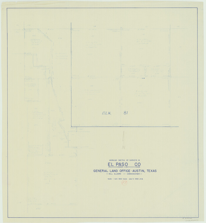 69039, El Paso County Working Sketch 17, General Map Collection
