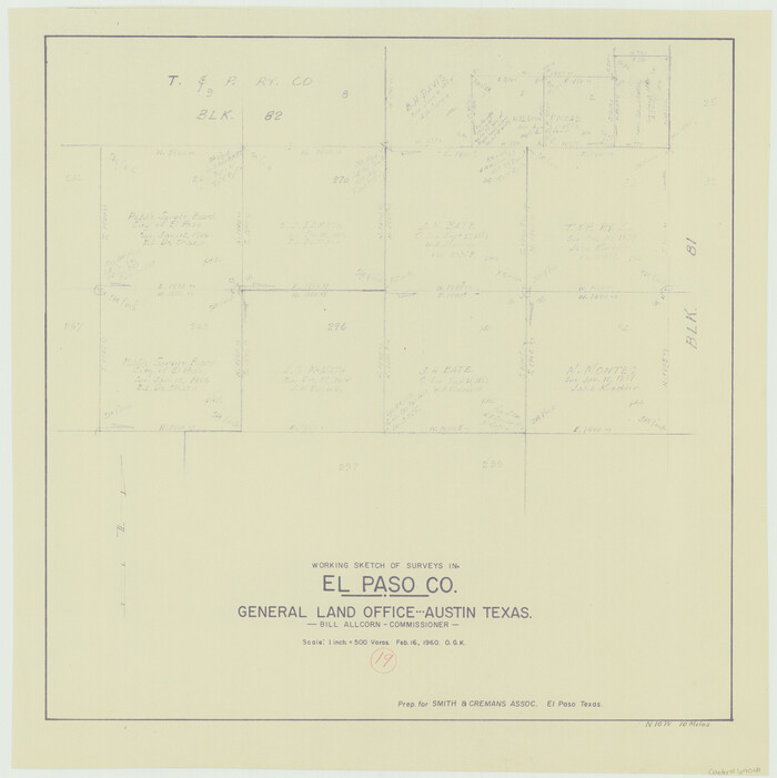 69041, El Paso County Working Sketch 19, General Map Collection