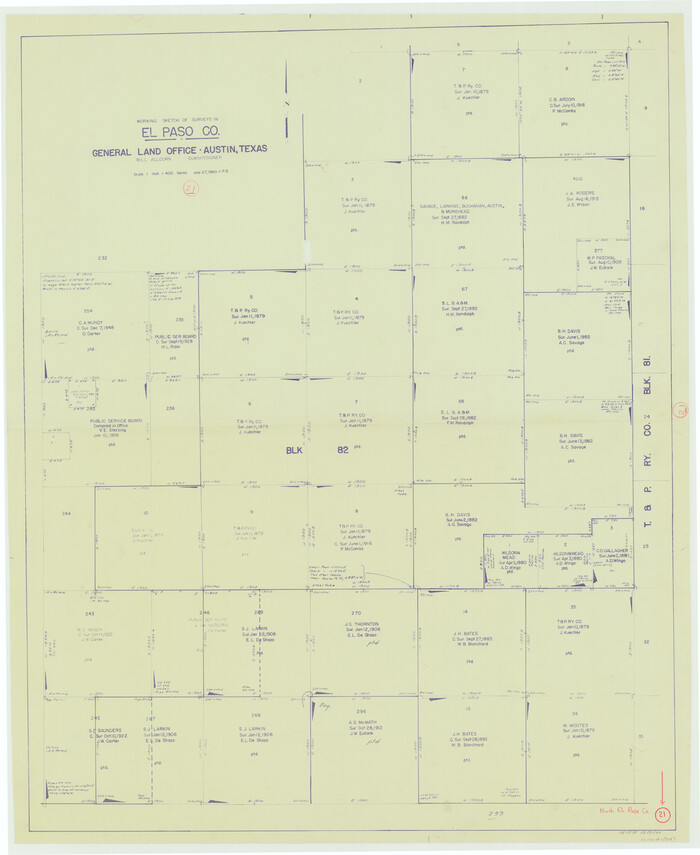 69043, El Paso County Working Sketch 21, General Map Collection
