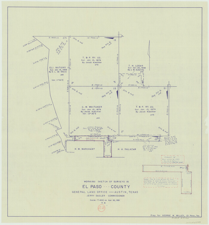 69044, El Paso County Working Sketch 22, General Map Collection