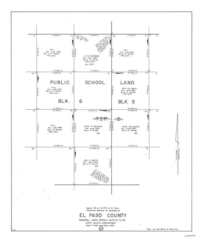 69053, El Paso County Working Sketch 31, General Map Collection