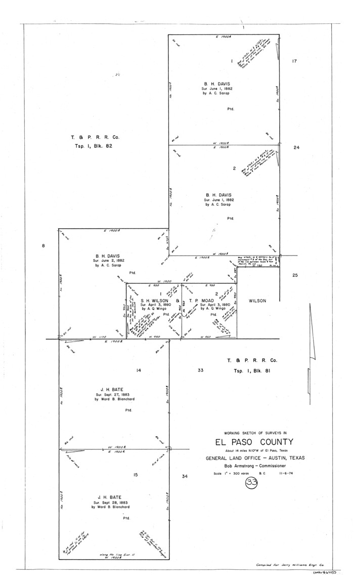 69055, El Paso County Working Sketch 33, General Map Collection