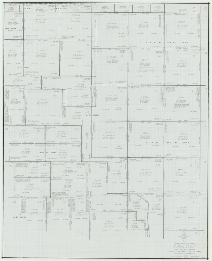 69061, El Paso County Working Sketch 39, General Map Collection