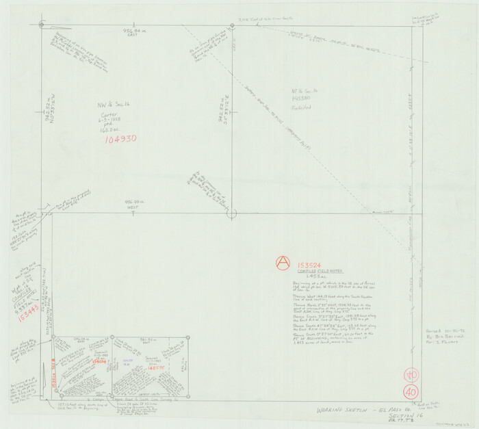 69062, El Paso County Working Sketch 40, General Map Collection