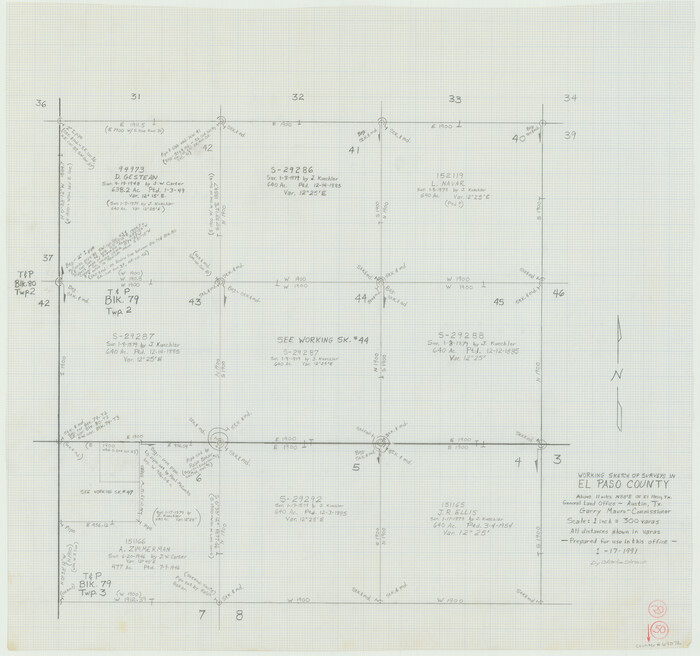 69072, El Paso County Working Sketch 50, General Map Collection